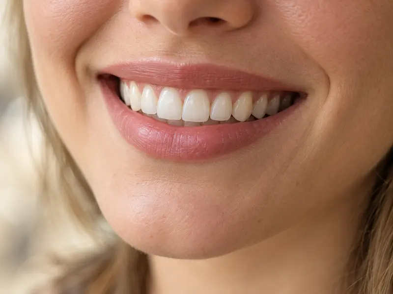 Resultado natural de una resina estética dental en Querétaro